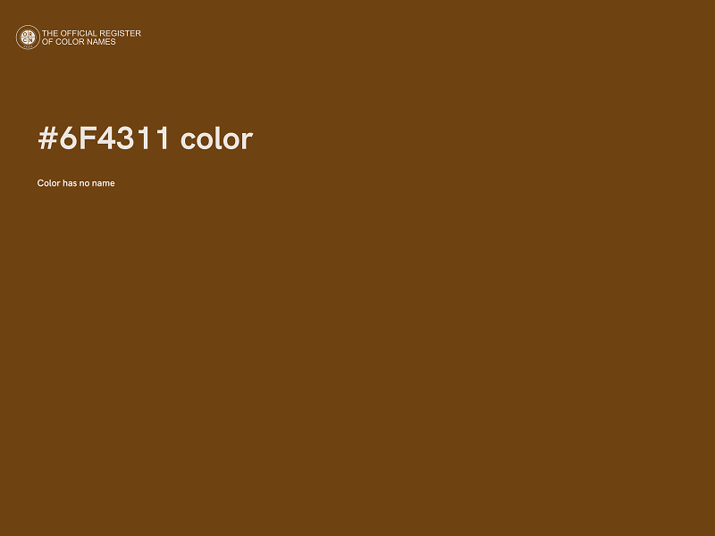 #6F4311 color image
