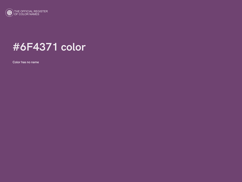 #6F4371 color image