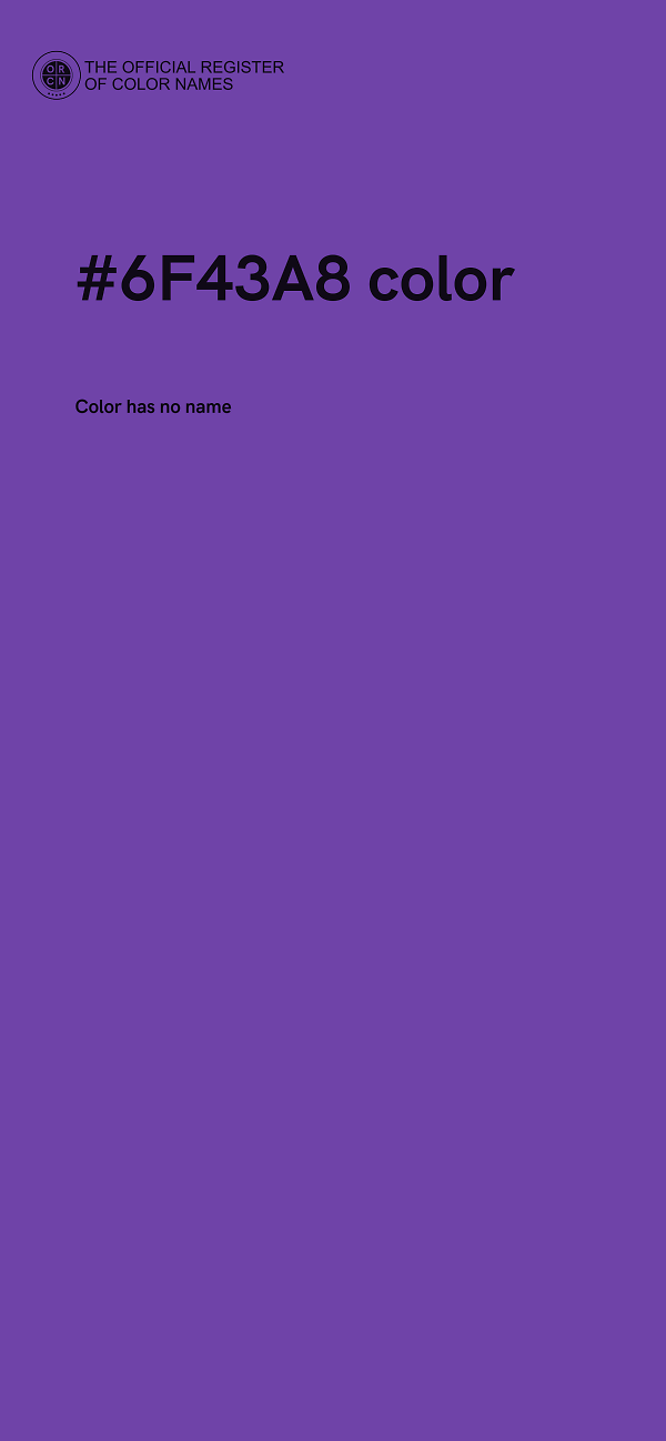 #6F43A8 color image