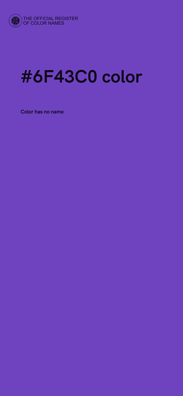 #6F43C0 color image