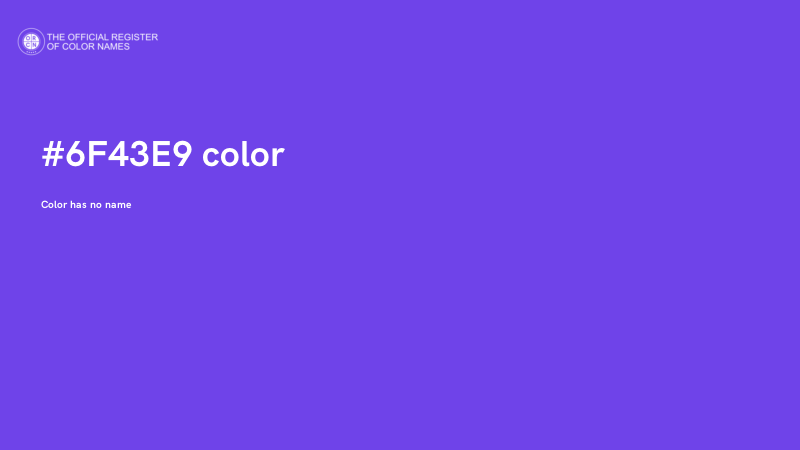 #6F43E9 color image