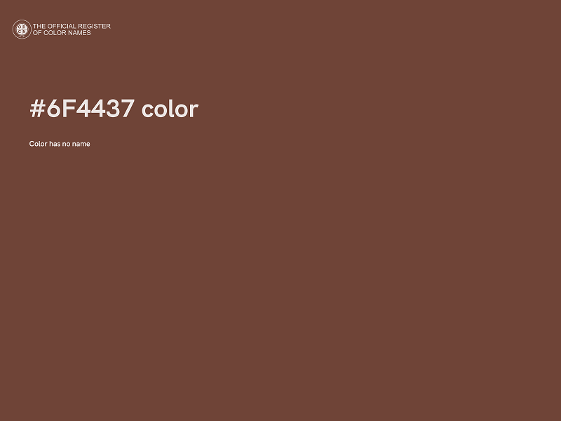 #6F4437 color image