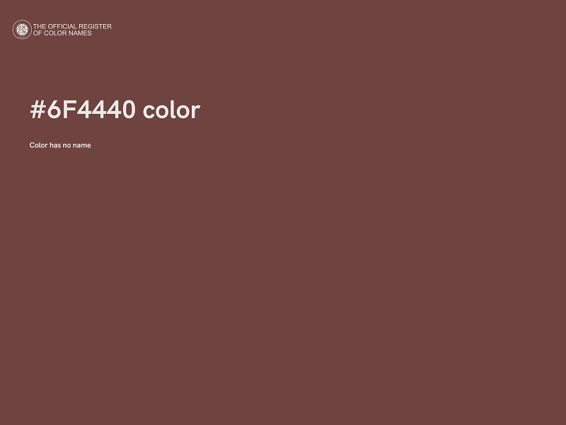 #6F4440 color image