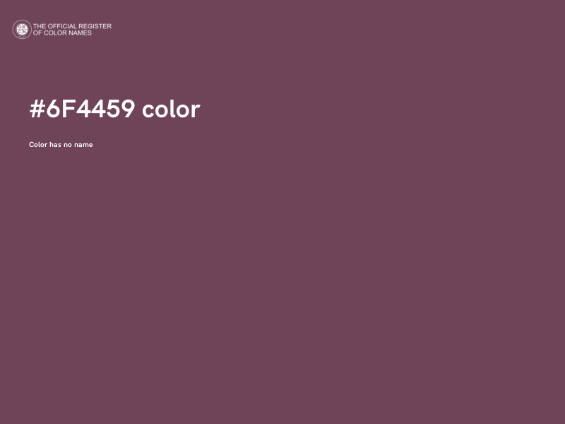 #6F4459 color image