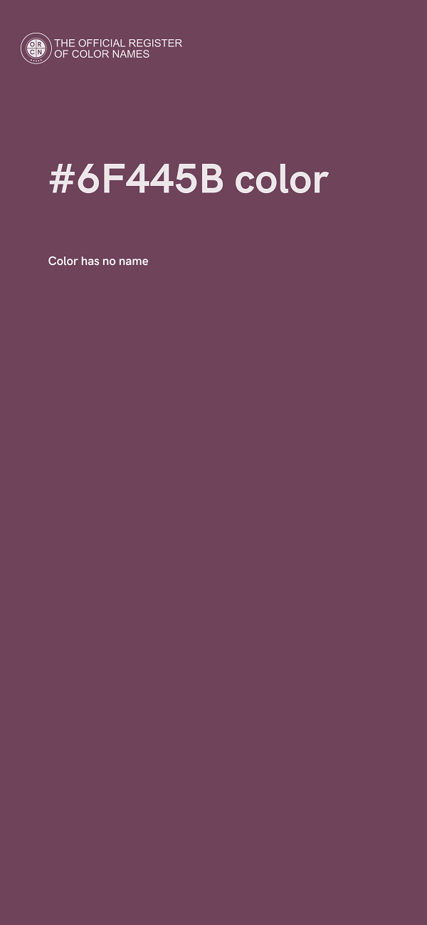 #6F445B color image