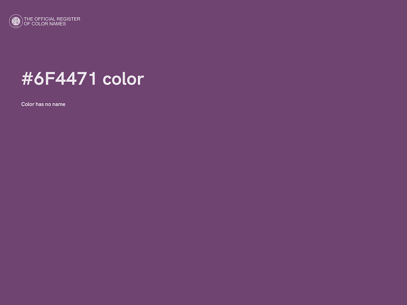 #6F4471 color image