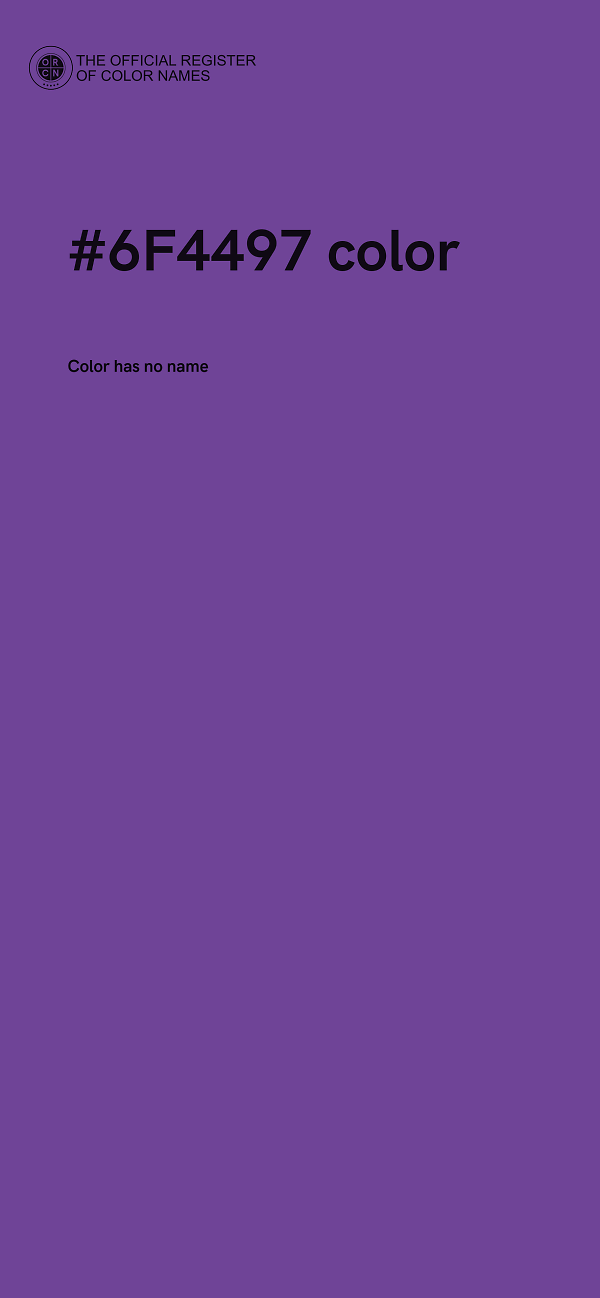 #6F4497 color image