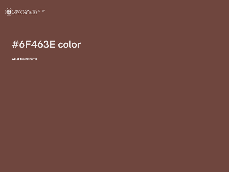 #6F463E color image