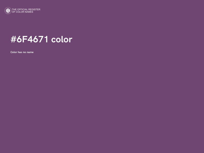 #6F4671 color image