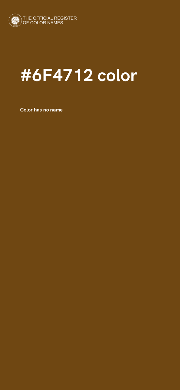 #6F4712 color image