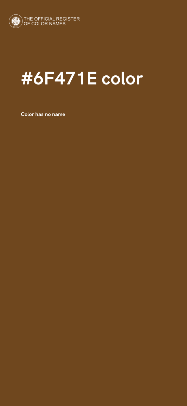 #6F471E color image