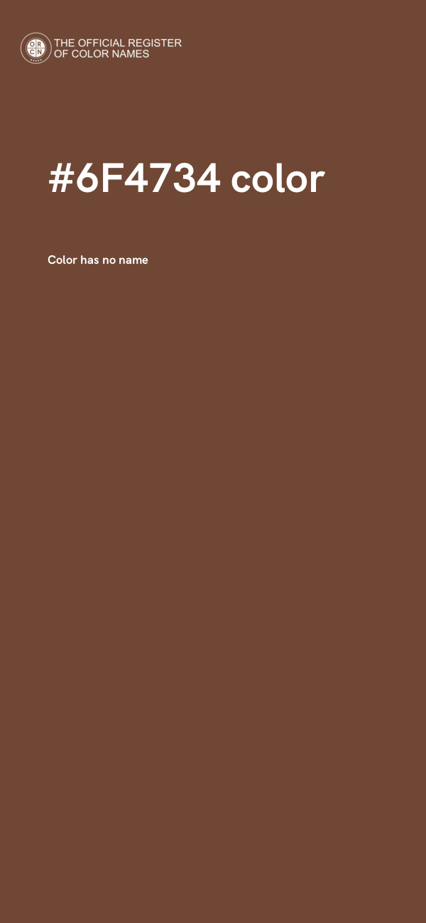 #6F4734 color image