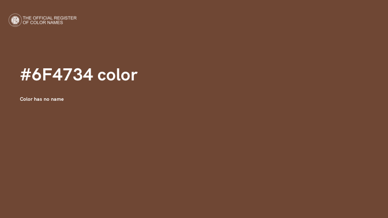 #6F4734 color image