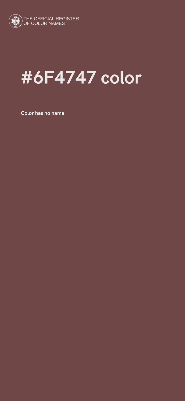 #6F4747 color image