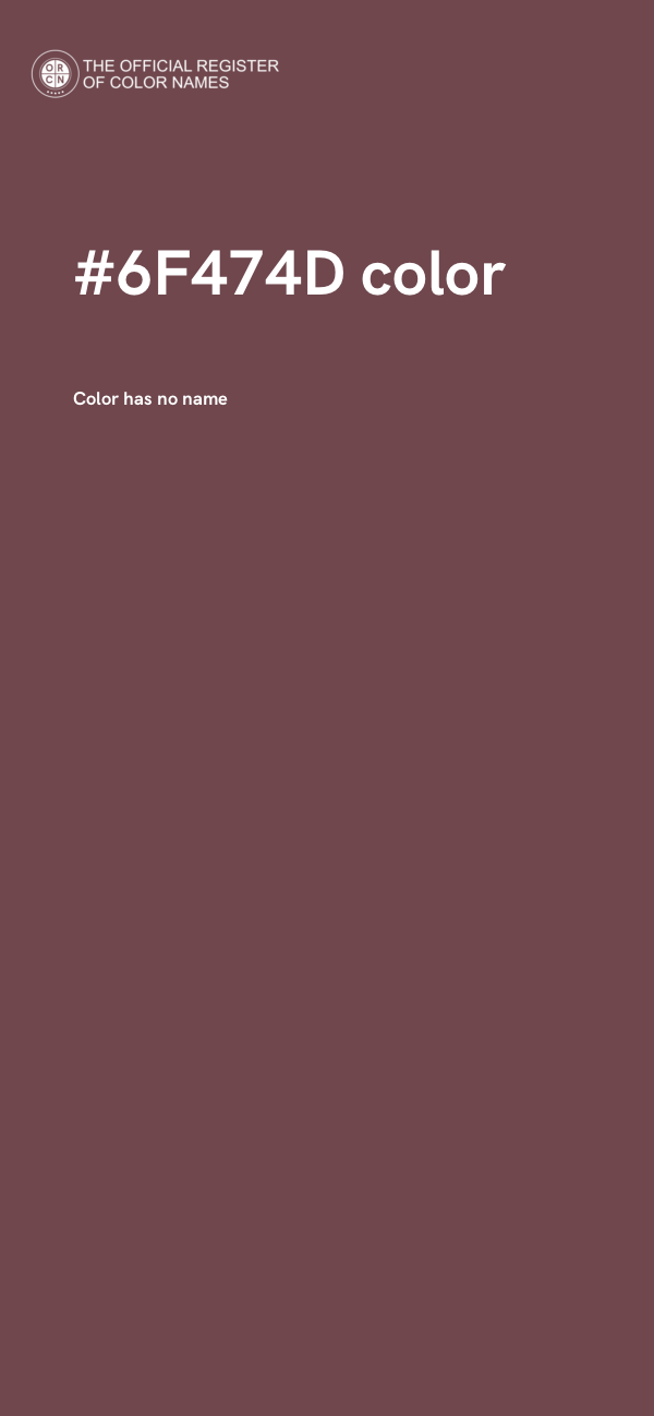 #6F474D color image
