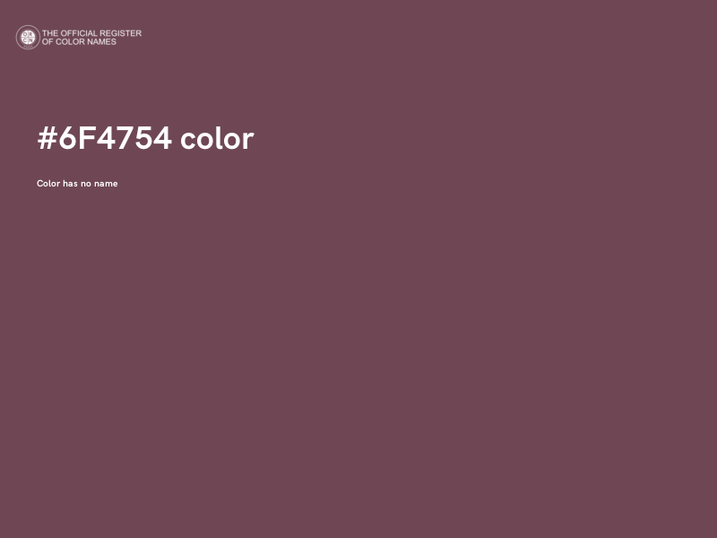 #6F4754 color image