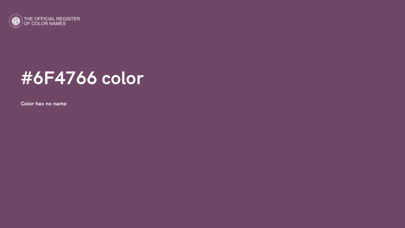 #6F4766 color image