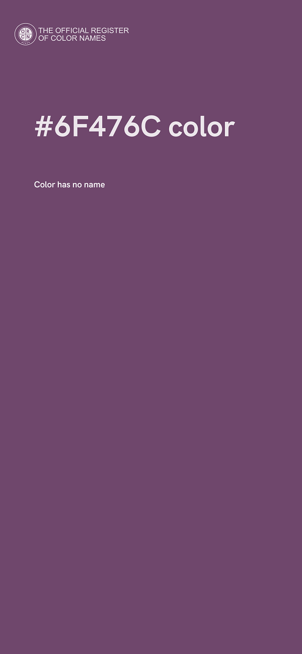 #6F476C color image