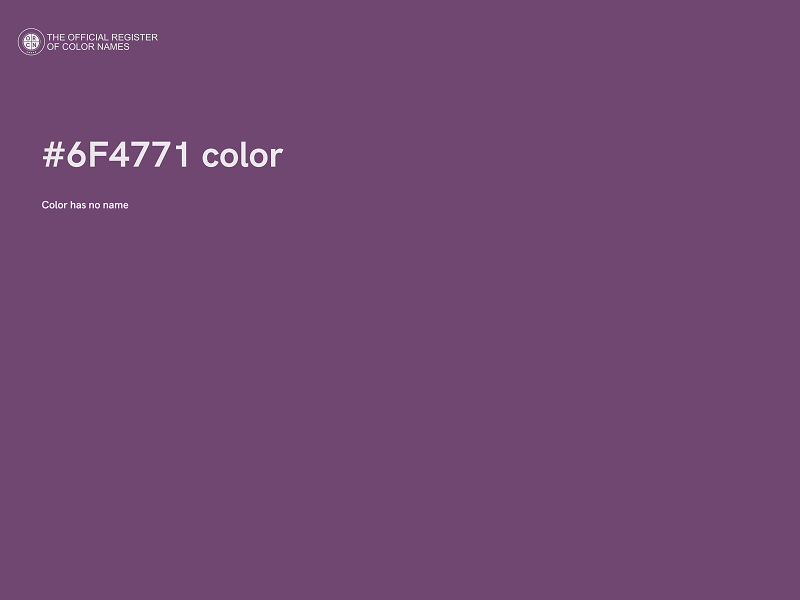 #6F4771 color image