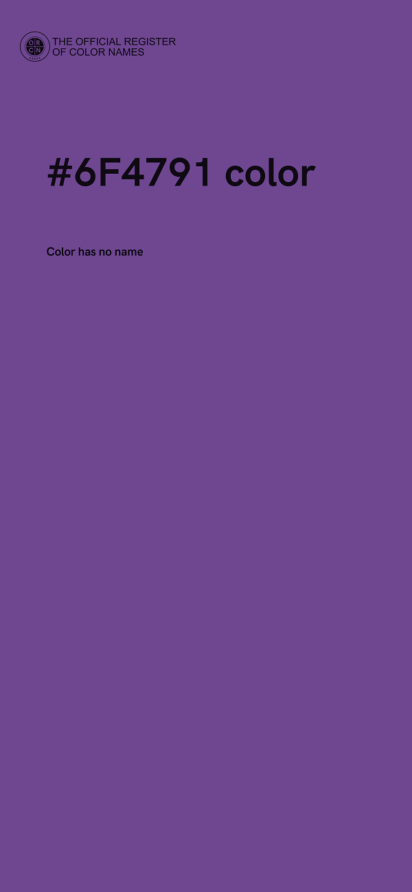 #6F4791 color image