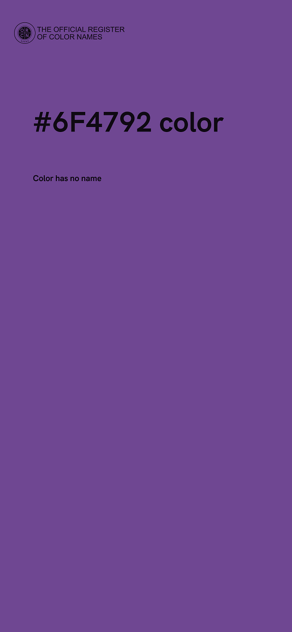 #6F4792 color image
