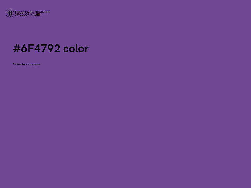 #6F4792 color image