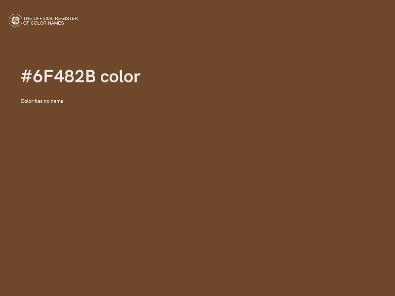 #6F482B color image