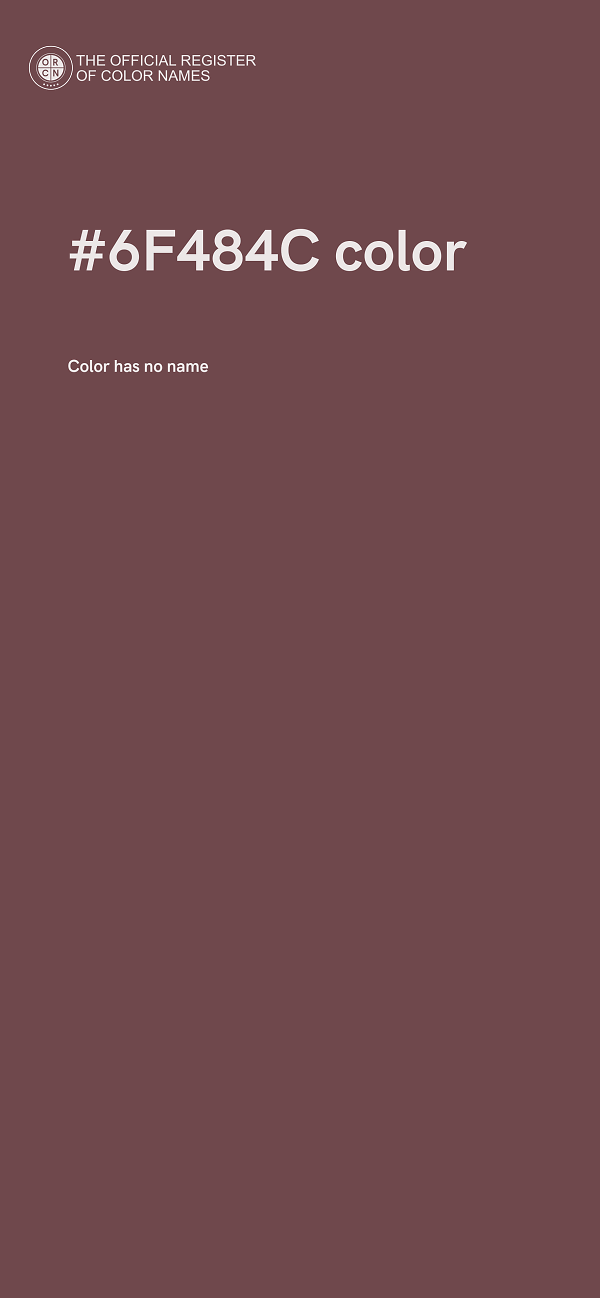 #6F484C color image