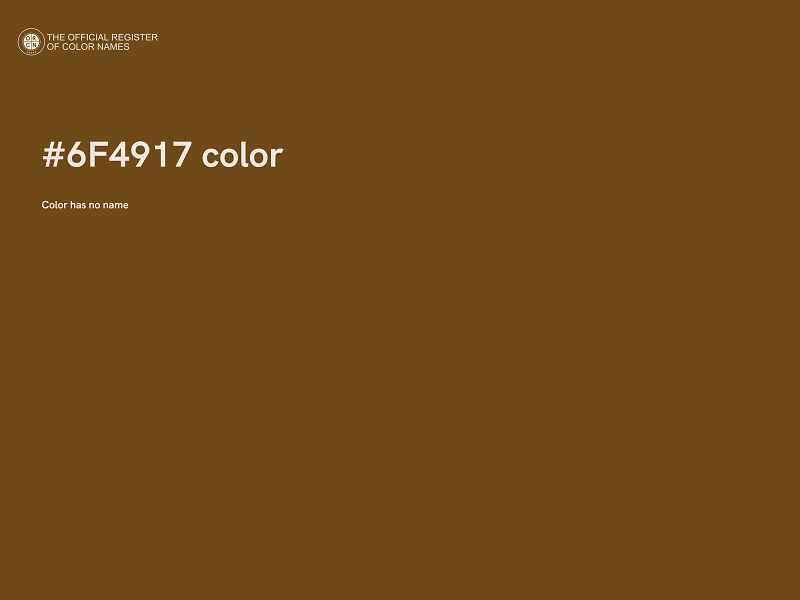 #6F4917 color image