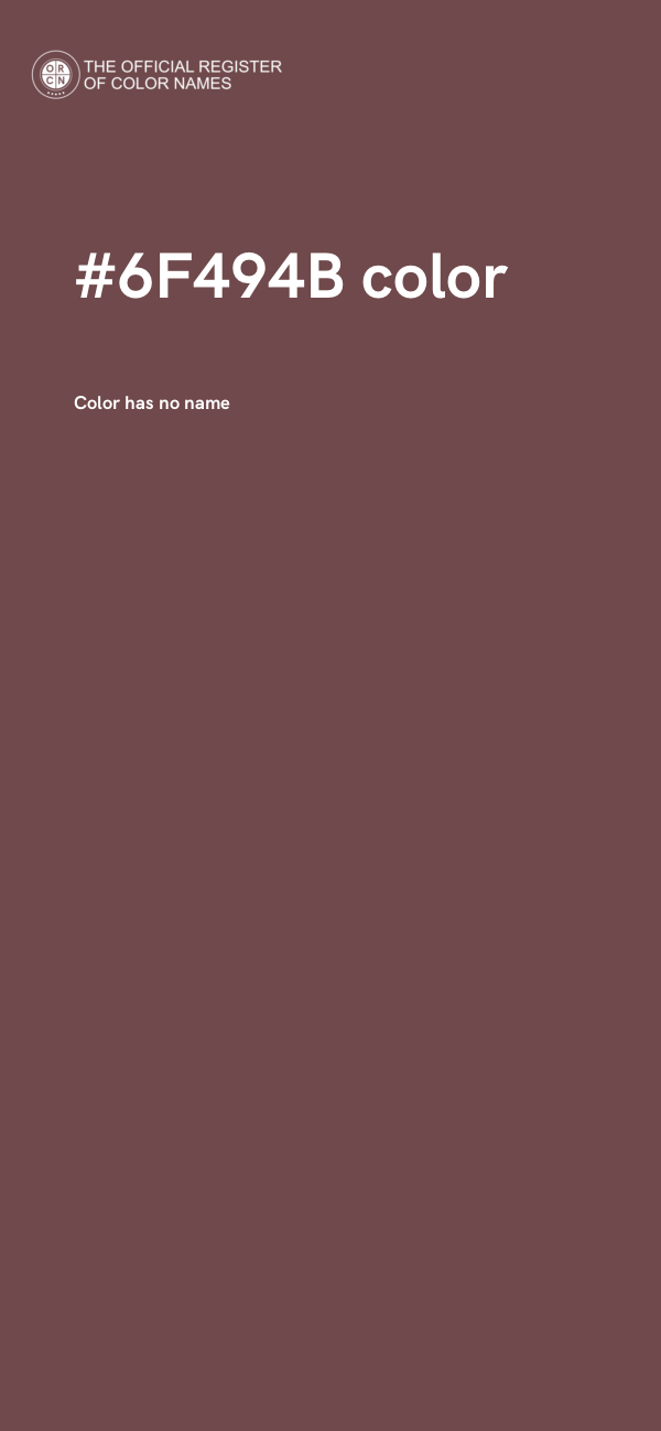 #6F494B color image