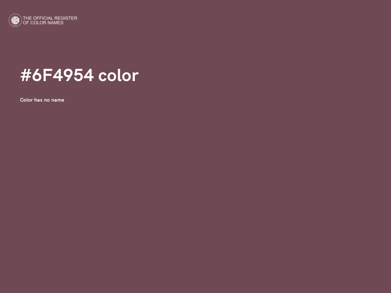 #6F4954 color image
