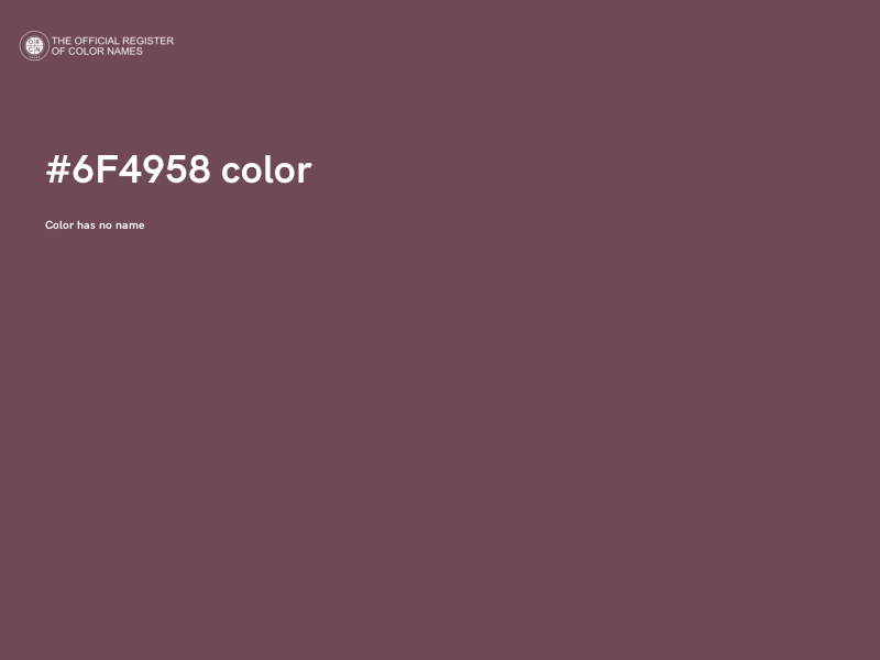 #6F4958 color image