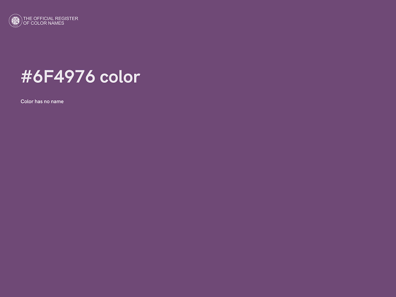 #6F4976 color image