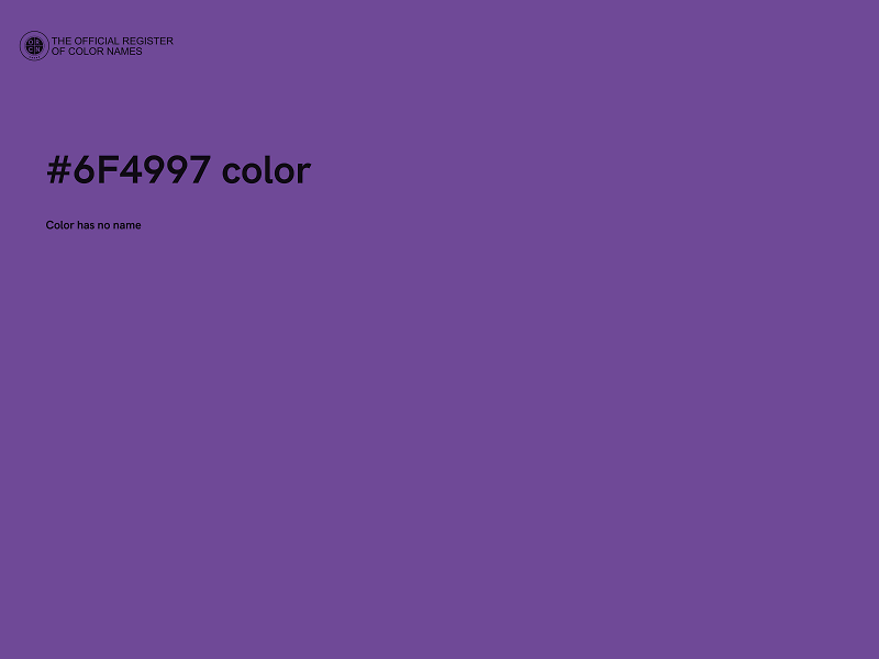 #6F4997 color image