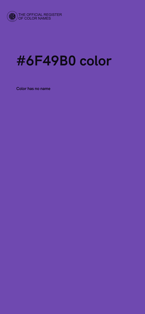 #6F49B0 color image