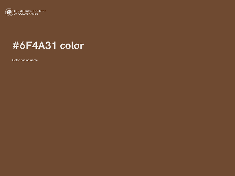 #6F4A31 color image