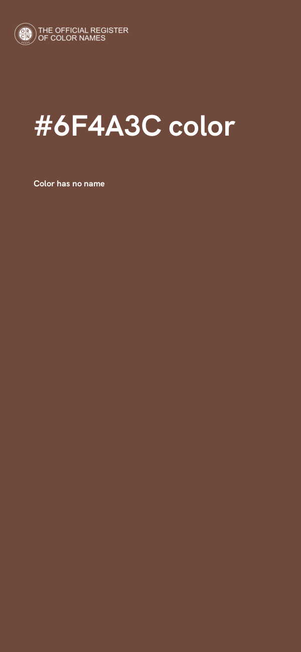 #6F4A3C color image