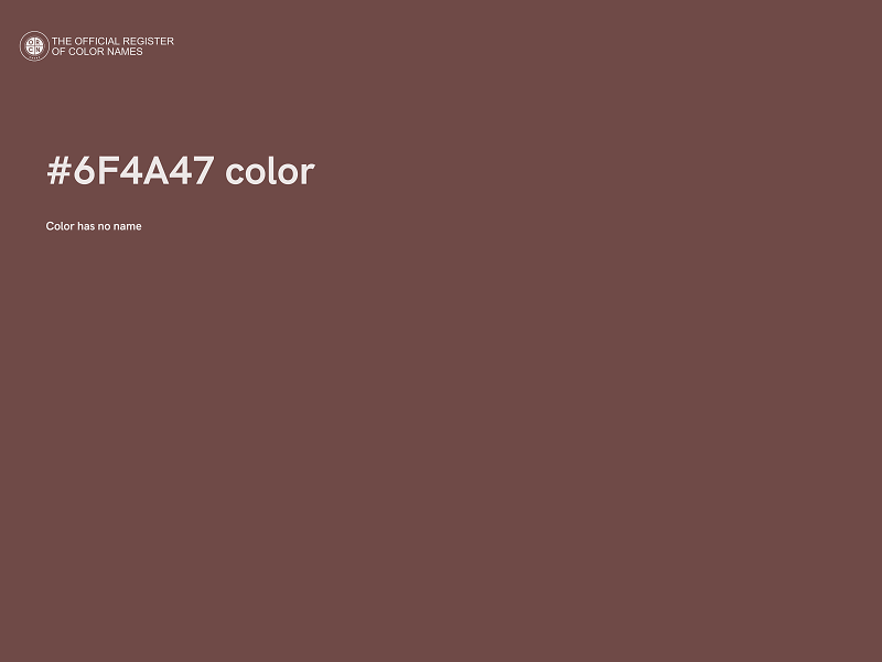 #6F4A47 color image