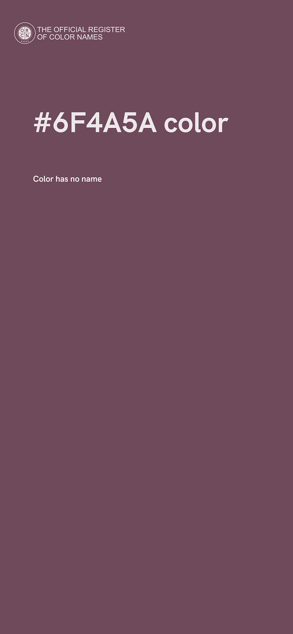 #6F4A5A color image