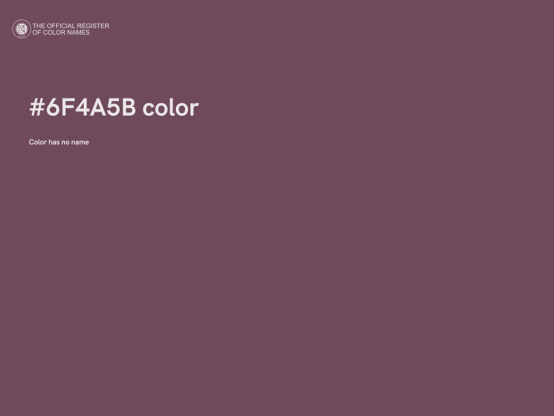 #6F4A5B color image