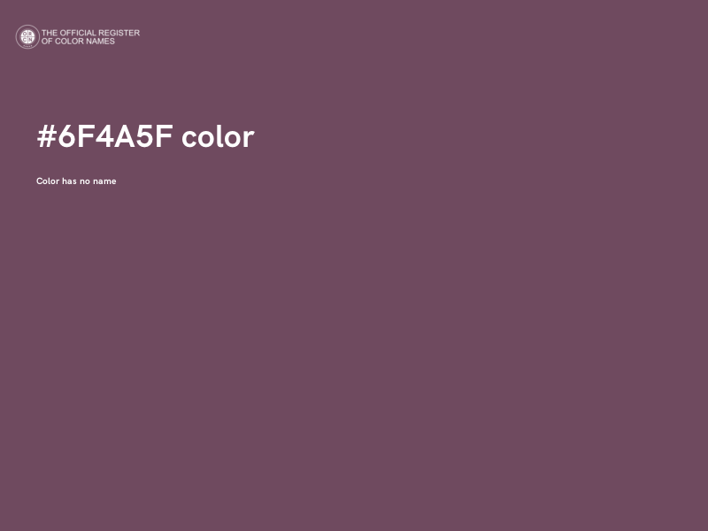 #6F4A5F color image
