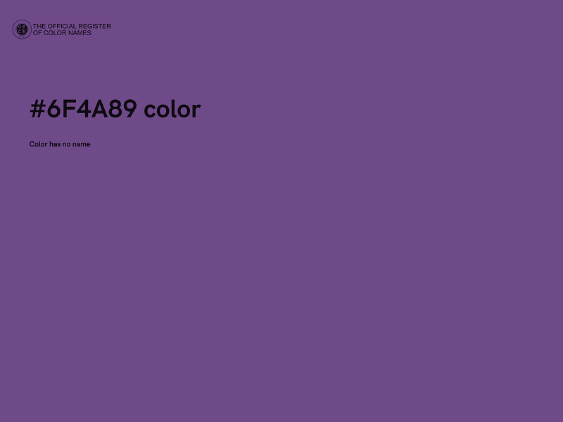 #6F4A89 color image