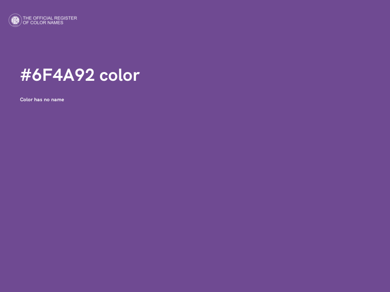#6F4A92 color image