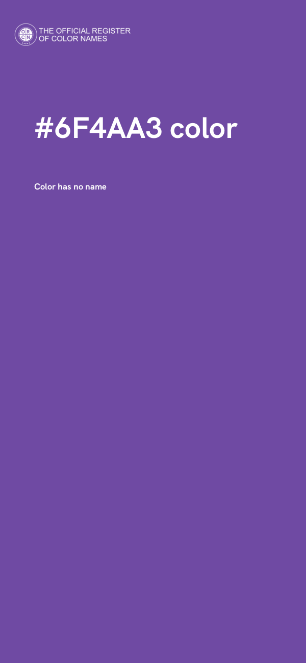 #6F4AA3 color image