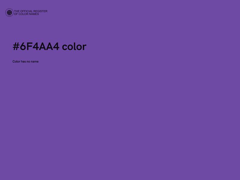 #6F4AA4 color image