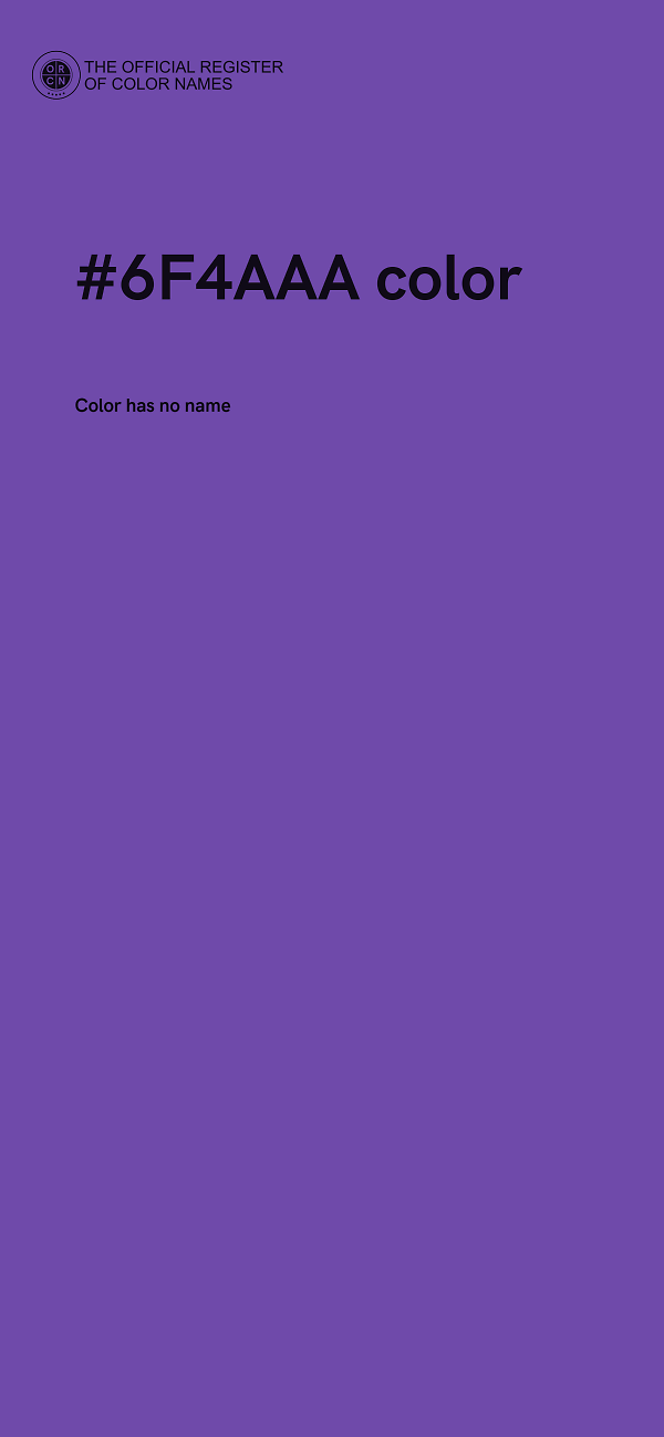 #6F4AAA color image