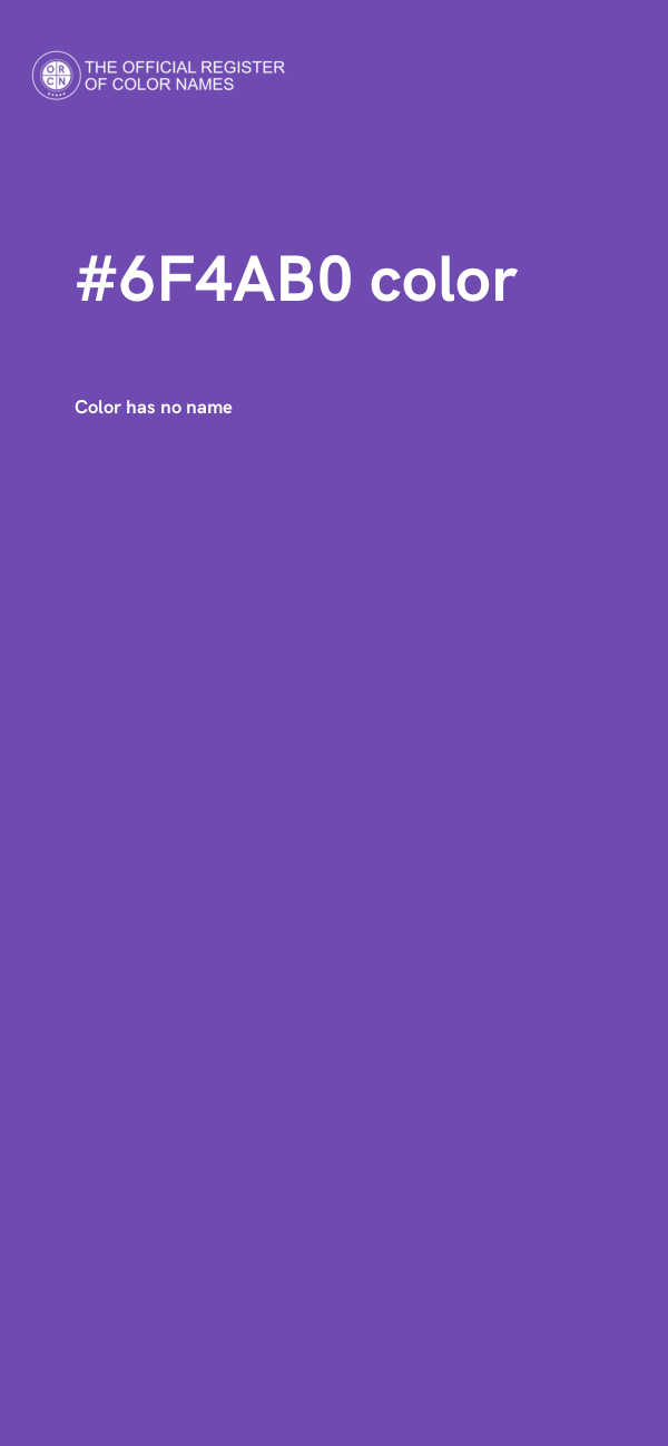 #6F4AB0 color image