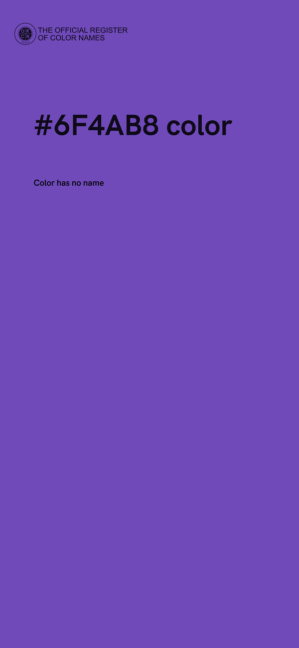 #6F4AB8 color image