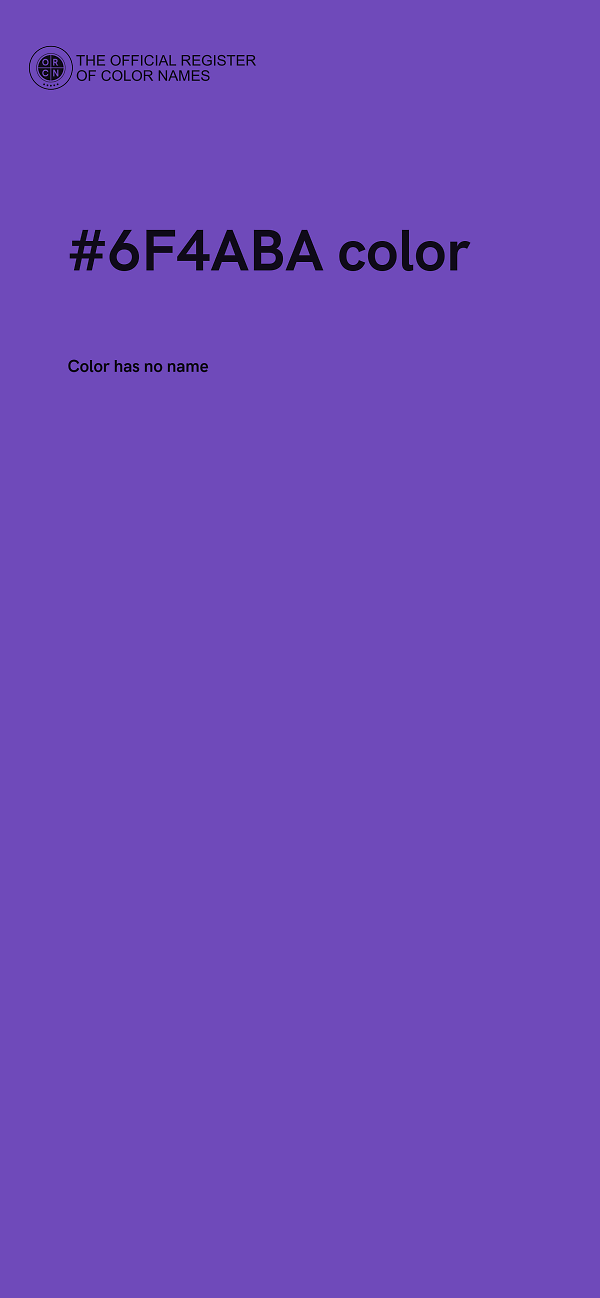 #6F4ABA color image
