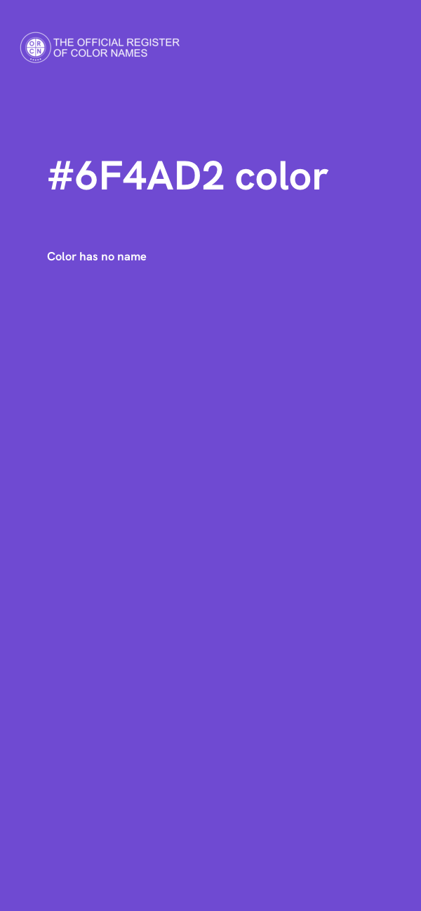 #6F4AD2 color image